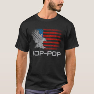 Pop Pop Großvater American Flag Patriotic Eagle T-Shirt