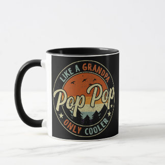 Pop Pop Like A Grandpa Only Cooler Vintage Retro Tasse