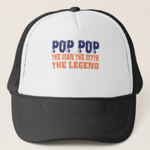 Pop Pop (Orange Blue) Truckerkappe