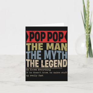 Pop Pop Retro Vatertag Karte