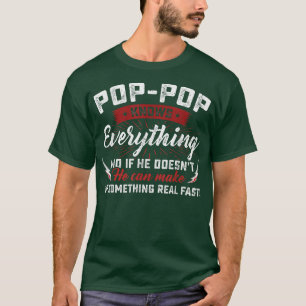Pop Pop weiß alles Männer Funny Vintag Opa T-Shirt