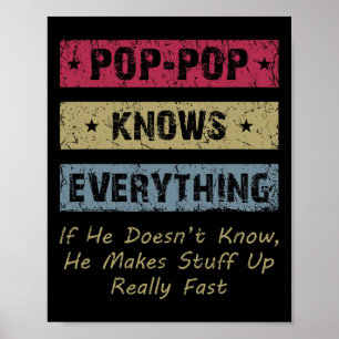 Pop-Pop weiß alles, wenn er dies tut.#; es weiß um Poster