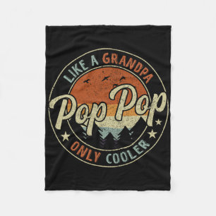 Pop Pop wie ein Opa, nur cooler, vintage retro Fleecedecke
