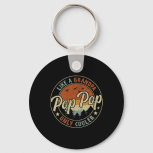 Pop Pop wie ein Opa nur Cooler Vintager Retro F Schlüsselanhänger