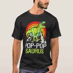 Pop Popsaurus Dinosaur Grandpa Pop Pop Saurus Fath T-Shirt