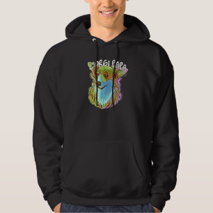 Pop Portrait Corgi Dog Vater Papa Vater Hoodie