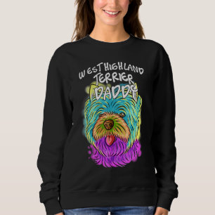 Pop Portrait West Highland Terrier Dog Da Sweatshirt