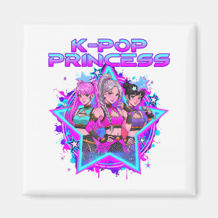Pop Prinzessin Kinder Mädchen Geburtstag Grafik Ku Magnet