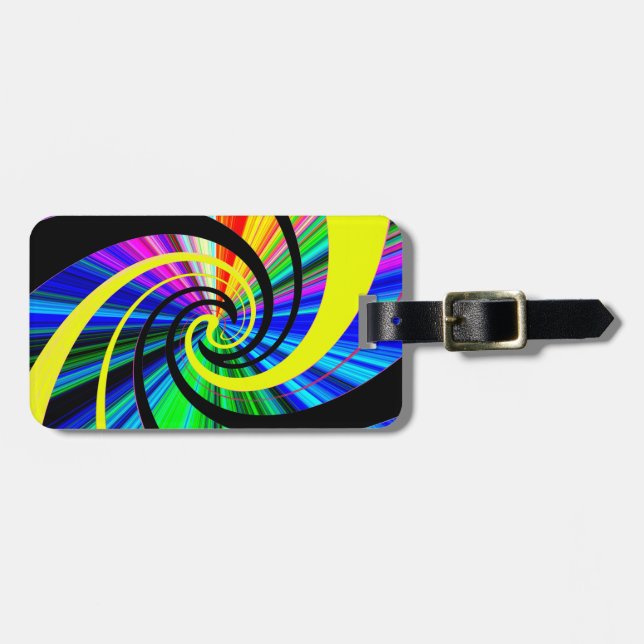 Pop psychedelisch gepäckanhänger (Vorderseite horizontal)