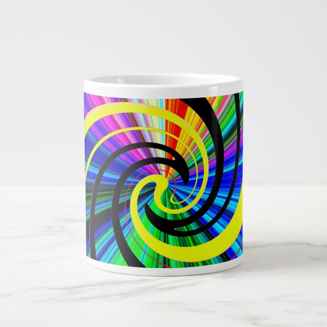 Pop psychedelisch Jumbo-Tasse (Vorderseite)