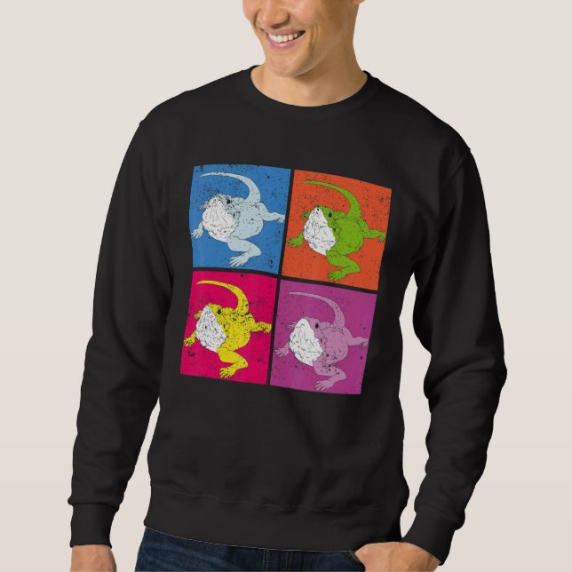 Pop Reptile Animal Pet Eigentümer Lizard Bartard D Sweatshirt (Vorderseite)