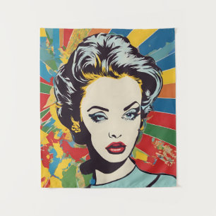 Pop Retro Kunstvoll wandern Wandteppich