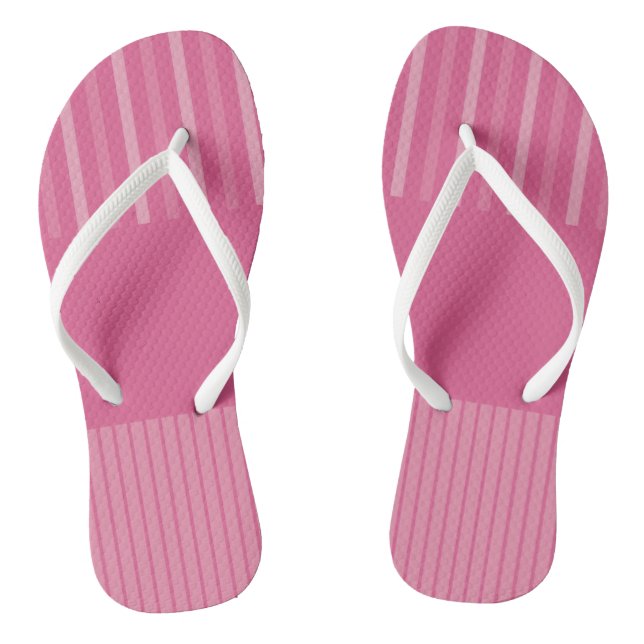 Pop - Rosa Streifen Flip Flops (Fußbett)