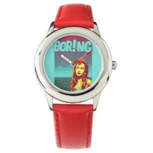Pop-Rote-Frau Armbanduhr