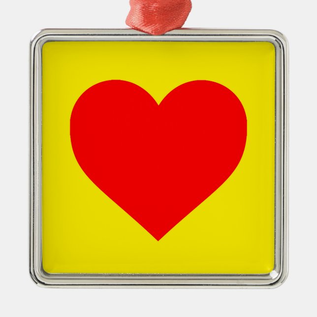 Pop Rotes Herz Ornament Aus Metall (Vorne)