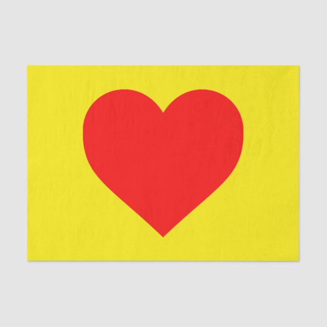 Pop Rotes Herz Seidenpapier (Vorderseite)