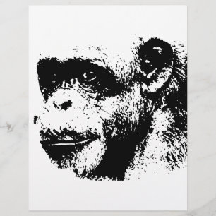 Pop Schwarz-Weiß-Schimpansen Kunst, Dichtung und M