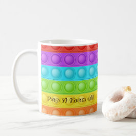 Pop sie alle mit TEXT und NAME farbig Kaffeetasse