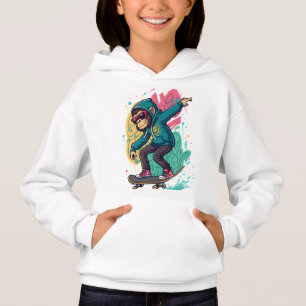 Pop Skate Monkey Kids T-Shirt Design Cooler Carto Hoodie