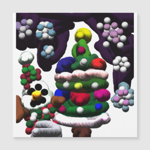 Pop Snowman Weihnachten Magnetkarte