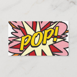 POP Spaß Retro-Comicbuch Visitenkarte