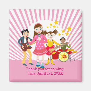 Pop Star Geburtstagsparty Magnet