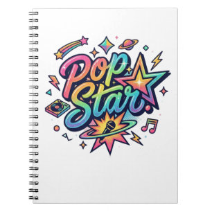 Pop-Star lustiges Popcorn-Grafik-T-Shirt Notizblock