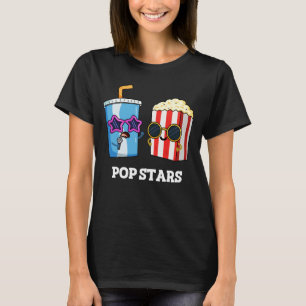 Pop Stars Funny Snack Pub Dark BG T-Shirt