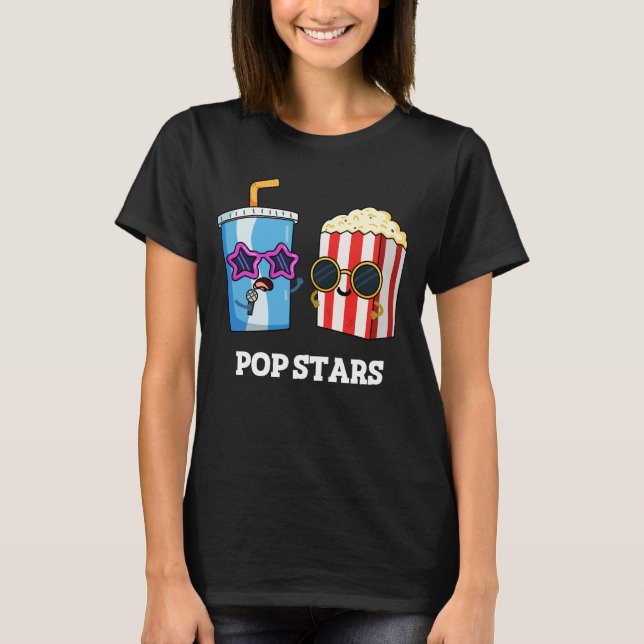 Pop Stars Funny Snack Pub Dark BG T-Shirt (Vorderseite)