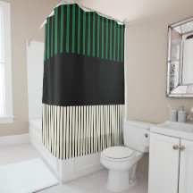 Pop-Streifen - grün, cremefarben und schwarz