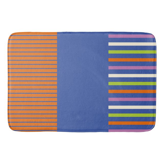 Pop-Streifen modern gestreift Badematte (Vorderseite)