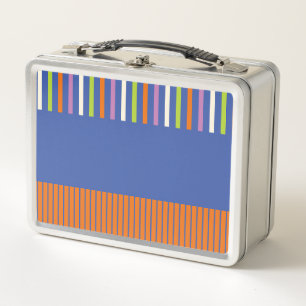 Pop-Streifen modern gestreift Metall Brotdose