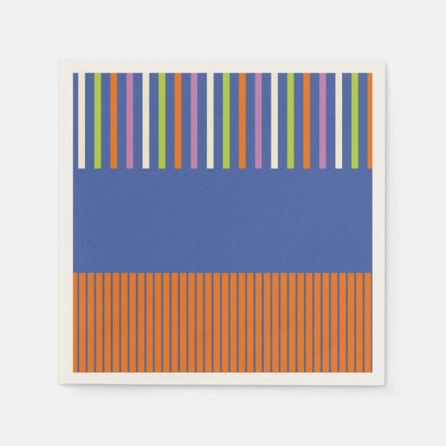 Pop-Streifen modern gestreift Serviette (Vorderseite)