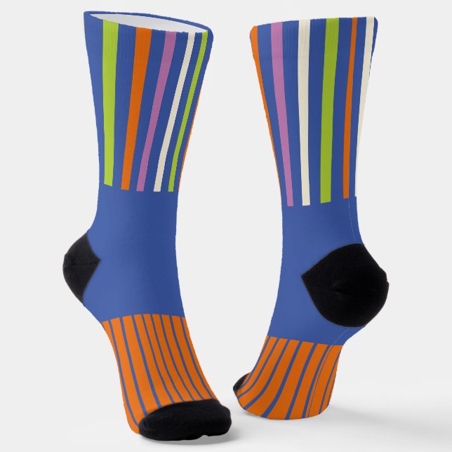 Pop-Streifen modern gestreift Socken (Gewinkelt)