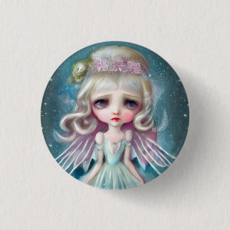 Pop Surrealismus Blondes Mädchen Button