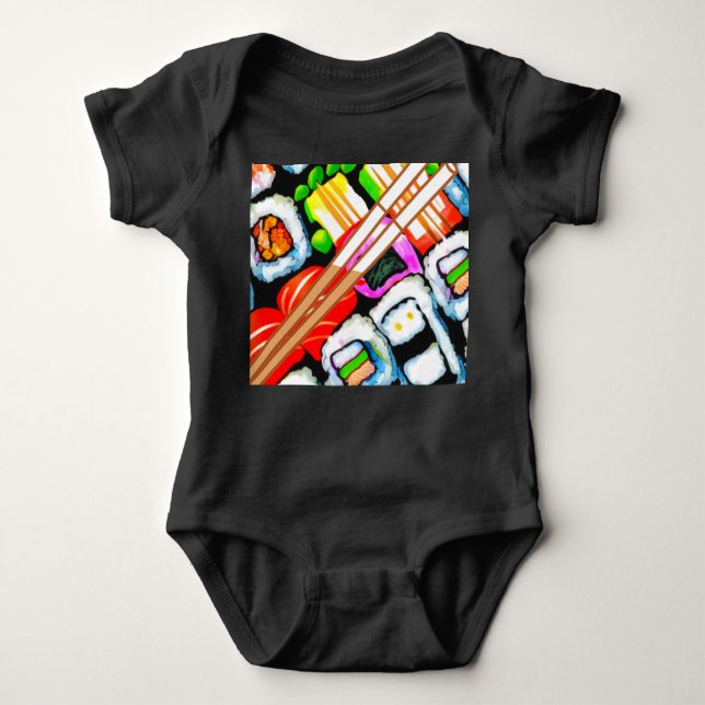 Pop Sushi Baby Strampler (Vorderseite)