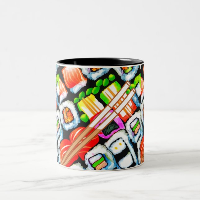 Pop Sushi Zweifarbige Tasse (Mittel)