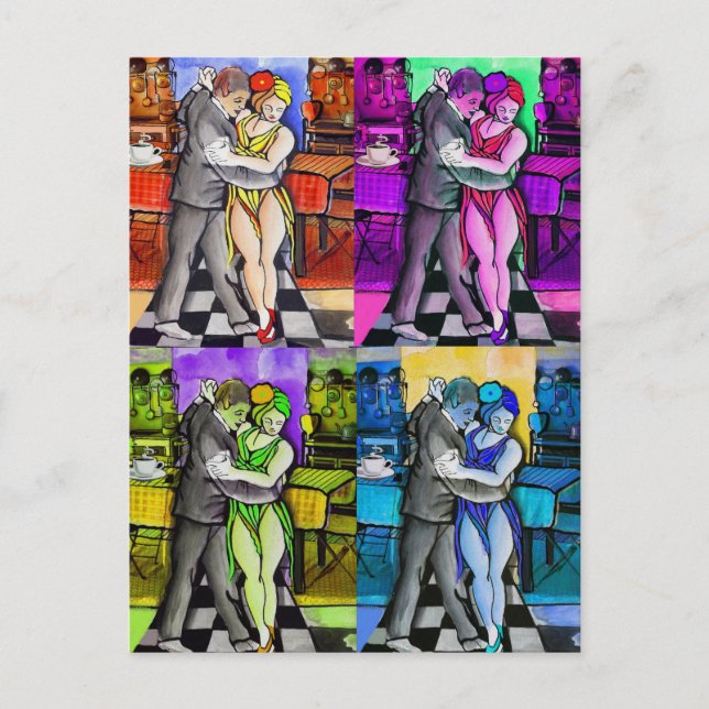 Pop Tango Tancing Postkarte (Vorderseite)