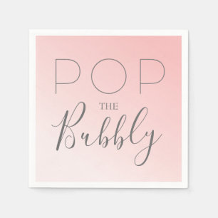 "Pop the Bubbly" Pink Ombre Serviette