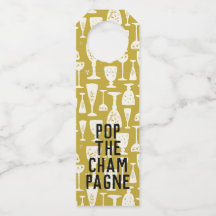 POP THE CHAMPAGNE White on Gold Weingläser