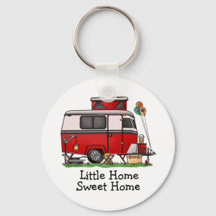 Pop Top Camper   Teardrop Trailer   Camper Van Schlüsselanhänger