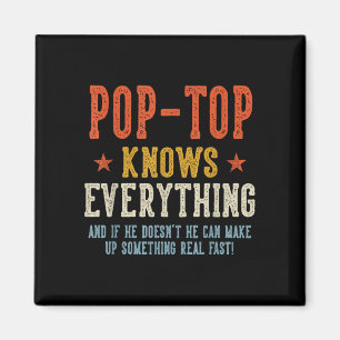 Pop-top weiß alles Vatertag Retro Magnet