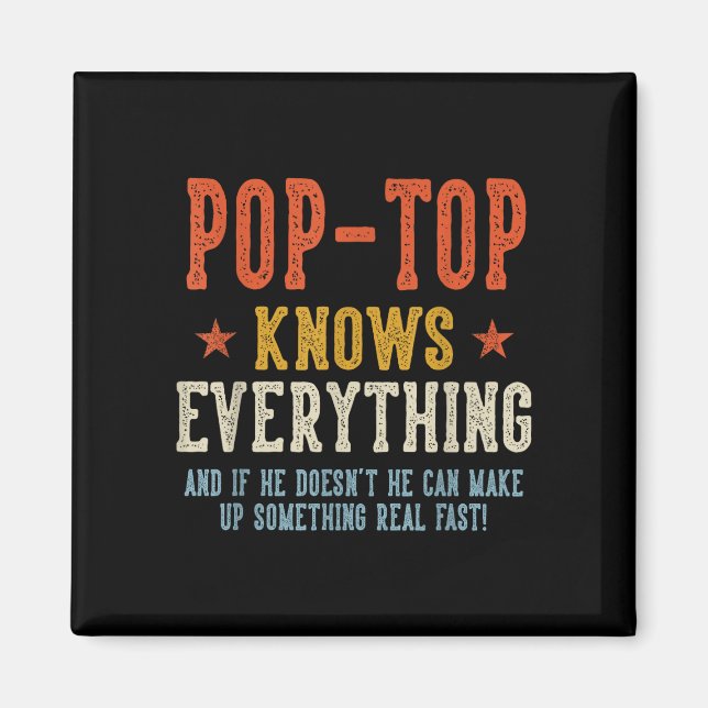 Pop-top weiß alles Vatertag Retro Magnet (Vorne)