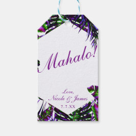 Pop Tropical Palm Blätter Hochzeiten Geschenkanhänger