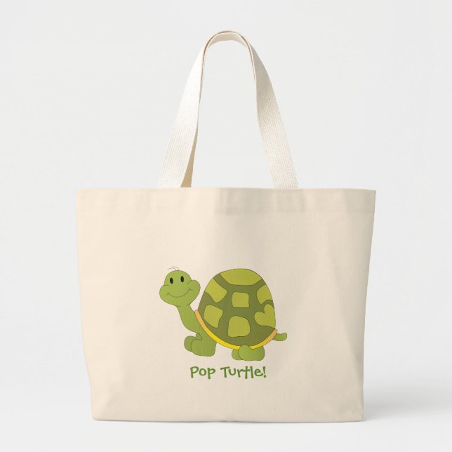 Pop Turtle! Jumbo Stoffbeutel (Vorne)