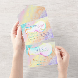 Pop über Blasen Kid's Geburtstagsparty All In One Einladung