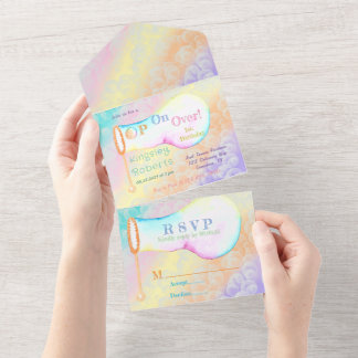 Pop über Blasen Kid's Geburtstagsparty All In One Einladung