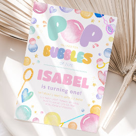 Pop über "Over" für Blasen Geburtstag Einladung