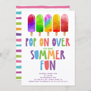 Pop über Popsicles SummerParty Einladung