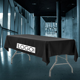 Pop-Up-Shop Geschäft Logo Promo Messe Schwarz Tischdecke